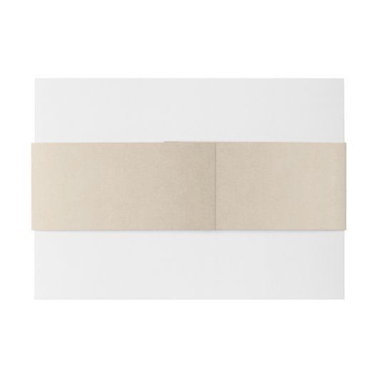 Blush Ivory Satin Invitation Belly Band Uitnodigingen Wikkel (Achterkant Voorbeeld)