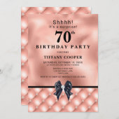 Blush Jewel 70ste verjaardagsfeestje Kaart (Voorkant / Achterkant)