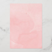 Blush Jurk Quinceanera Folie Uitnodiging (Achterkant)