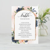 Blush Kaarten van de Floral Table Number van de ze (Staand voorkant)