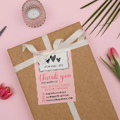 Blush kalligrafie Je Logo dank je voor het winkele Visitekaartje