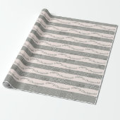 Blush Kerstmis Houndstooth Script Cadeaupapier (Uitgerold)