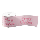 Blush Kerstmis Script Grosgrain Lint (Spoel)