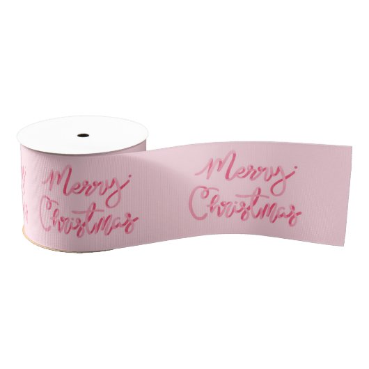 Blush Kerstmis Script Grosgrain Lint (Spoel)