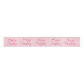 Blush Kerstmis Script Grosgrain Lint (Voorkant)