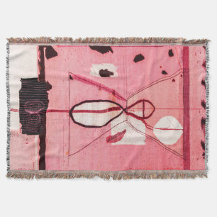 Blush Kilim: Roze Marokkaanse erfgoedkunst Deken
