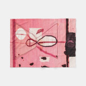 Blush Kilim: Roze Marokkaanse erfgoedkunst Fleece Deken (Voorkant (Horizontaal))