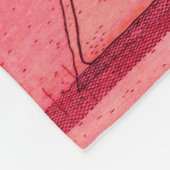 Blush Kilim: Roze Marokkaanse erfgoedkunst Fleece Deken (Hoek)
