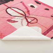 Blush Kilim: Roze Marokkaanse erfgoedkunst Sherpa Deken (3/4)