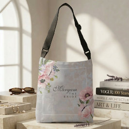 Blush Klaproos Bloemachtige Bruid | Elegant Gepers Crossbody Tas