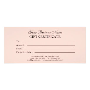 Blush Klassiek Generic Plain Gift Certificate Reclamekaart