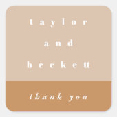 Blush Kleurblok Persoonlijke Dank Je Sticker (Voorkant)