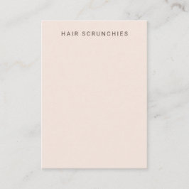 Blush-kleuren Haarscrunchies Display Kaart Visitekaartje