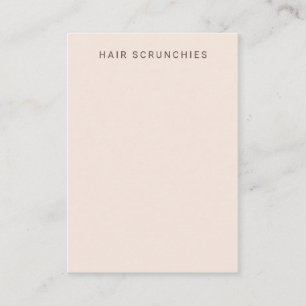 Blush-kleuren Haarscrunchies Display Kaart Visitekaartje