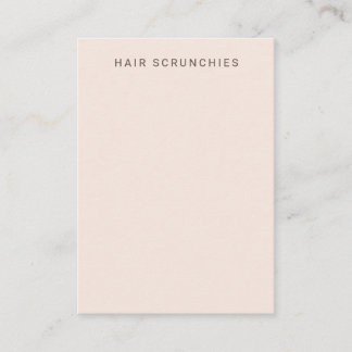 Blush-kleuren Haarscrunchies Display Kaart Visitekaartje