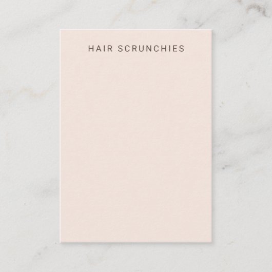 Blush-kleuren Haarscrunchies Display Kaart Visitekaartje (Voorkant)