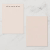 Blush-kleuren Haarscrunchies Display Kaart Visitekaartje (Voorkant / Achterkant)