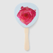 Blush-kleurig roos op een handventilator handwaaier (Voorkant)