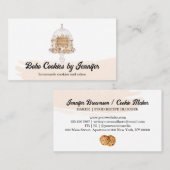 Blush koekjes snoepjes koekjes bakkerij desserts visitekaartje (Voorkant / Achterkant)