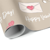Blush koffie met Beer, harten en aangepaste boodsc Cadeaupapier (Rol Hoek)