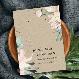 BLUSH KRAFT BLOEMEN MOEDER CADEAU KETTING OORBEL K PLAATSKAARTJE