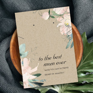 BLUSH KRAFT BLOEMEN MOEDER CADEAU KETTING OORBEL K PLAATSKAARTJE