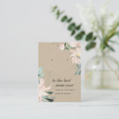 BLUSH KRAFT FLORAL MOM GIFT EARRING DISPLAY CARD PLAATSKAARTJE (Staand voorkant)