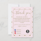 Blush Kroon Chic Minimaal Bedankkaart (Voorkant)