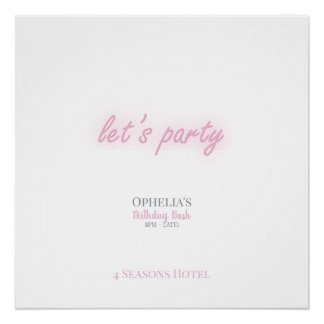 Blush Laat Feestje Vieren Perfect Poster