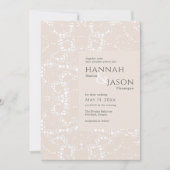 Blush Lace Dainty Elegant Invitation Kaart (Voorkant)