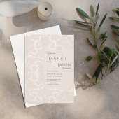 Blush Lace Dainty Elegant Invitation Kaart