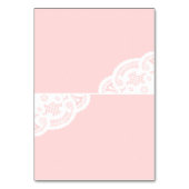 Blush Lace Doily Trouwtafel Plaats Kaarten (Voorkant)
