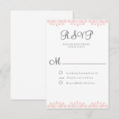 Blush Lace Elegant en Romantic RSVP-kaart RSVP Kaartje (Voorkant / Achterkant)