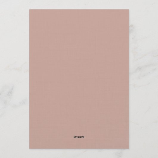 Blush Lace Elegant Wedding Invitation Kaart (Achterkant)