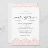 Blush Lace Elegante bruiloft uitnodiging (Voorkant)