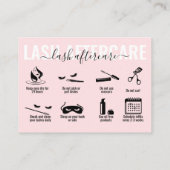 Blush Lash Aftercare Lashes Aftercare Card Aanbevelingskaartje (Achterkant)