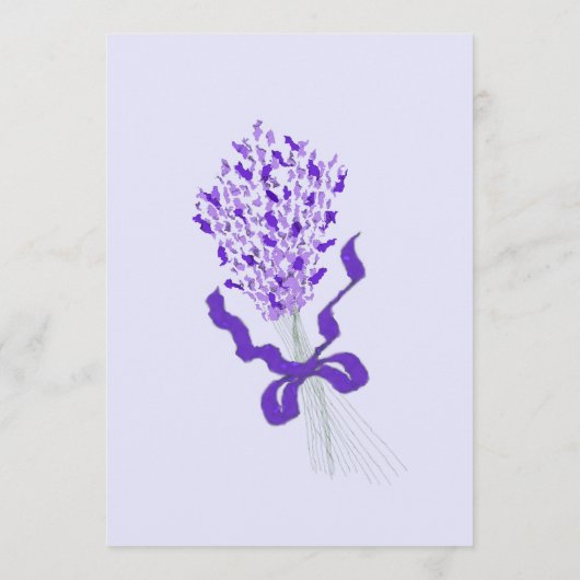 Blush Lavendel Bruiloft Menu (Achterkant)