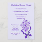 Blush Lavendel Bruiloft Menu (Voorkant)