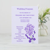 Blush Lavendel Bruiloft Programmakaart (Staand voorkant)