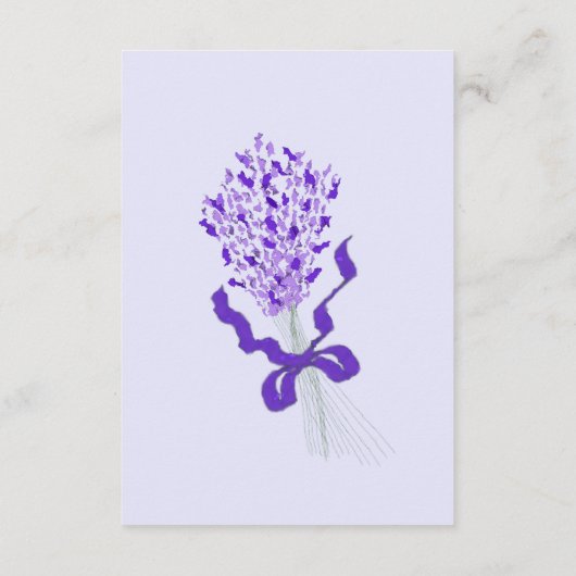 Blush Lavendel Bruiloft Receptie Informatiekaartje (Achterkant)