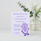 Blush Lavendel Bruiloft Save The Date (Staand voorkant)