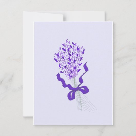 Blush Lavendel Bruiloft Save The Date (Achterkant)