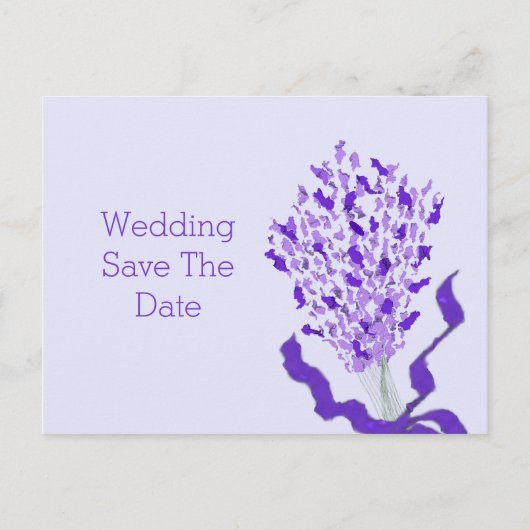 Blush Lavendel Bruiloft Save The Date Aankondigingskaart (Voorkant)