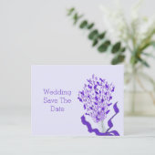 Blush Lavendel Bruiloft Save The Date Aankondigingskaart (Staand voorkant)