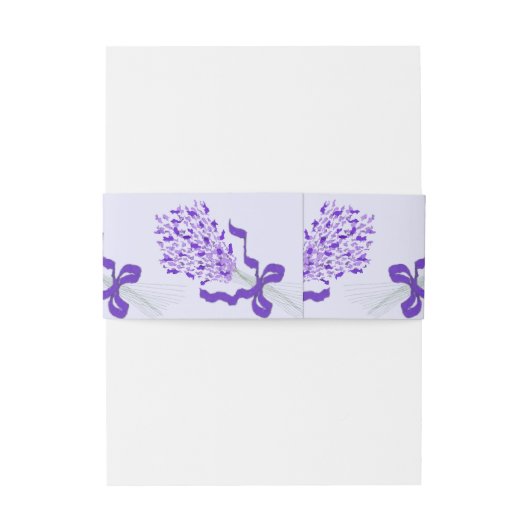 Blush Lavendel Bruiloft Uitnodigingen Wikkel (Achterkant Voorbeeld)