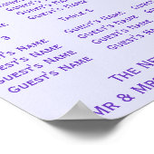 Blush Lavendel Bruiloft Zitting Poster (Hoek)