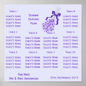 Blush Lavendel Bruiloft Zitting Poster (Voorkant)