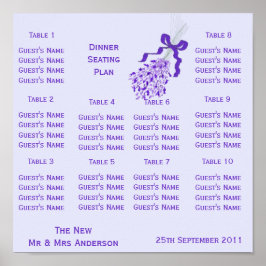 Blush Lavendel Bruiloft Zitting Poster