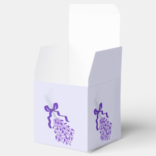 Blush Lavendel Design Bruiloft Bedankdoosjes (Geopend)