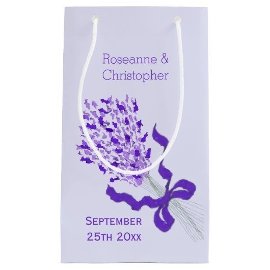 Blush Lavendel Design Bruiloft Klein Cadeauzakje (Voorkant)